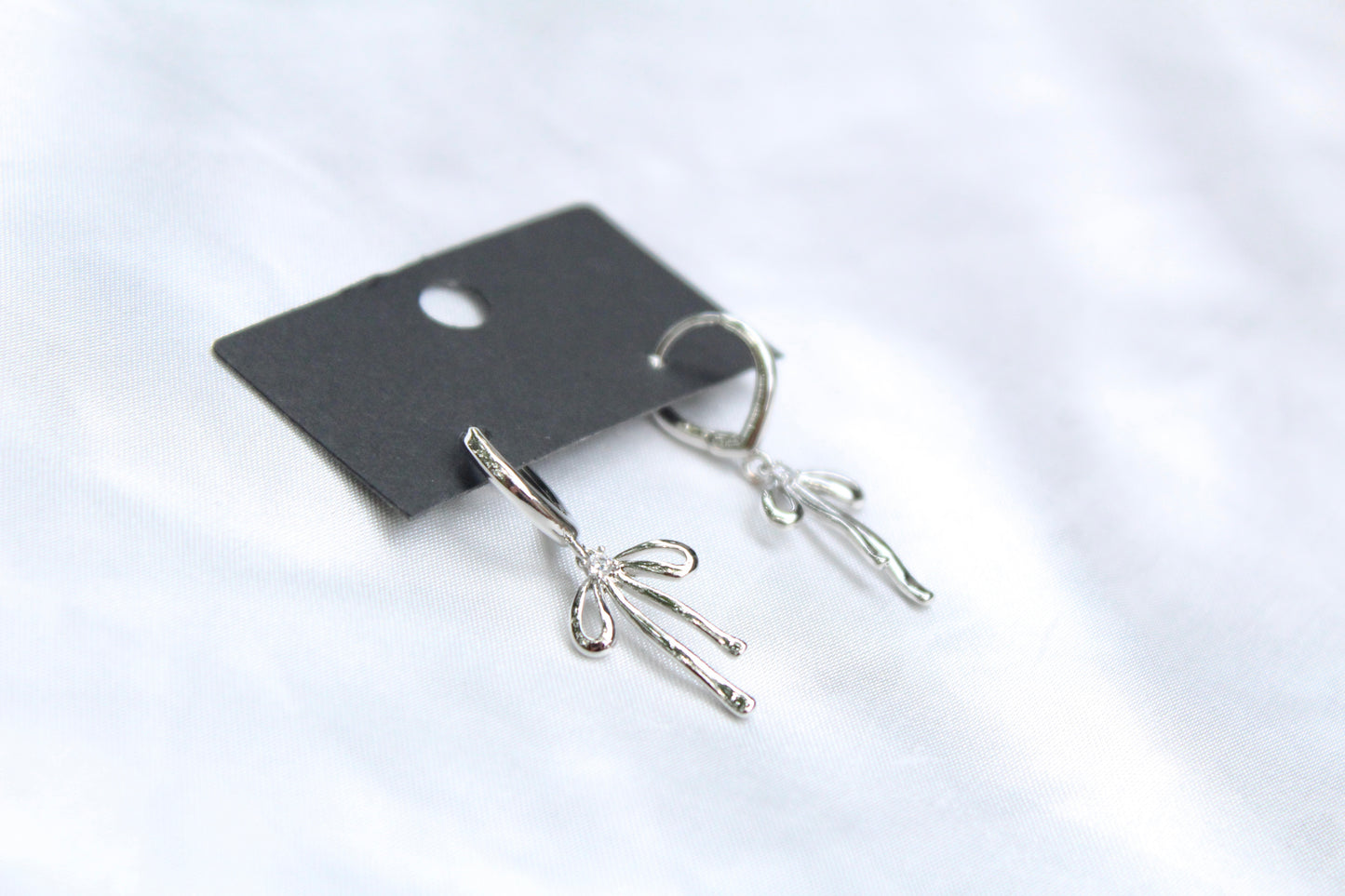 Dainty Waterfall Bow Hoops