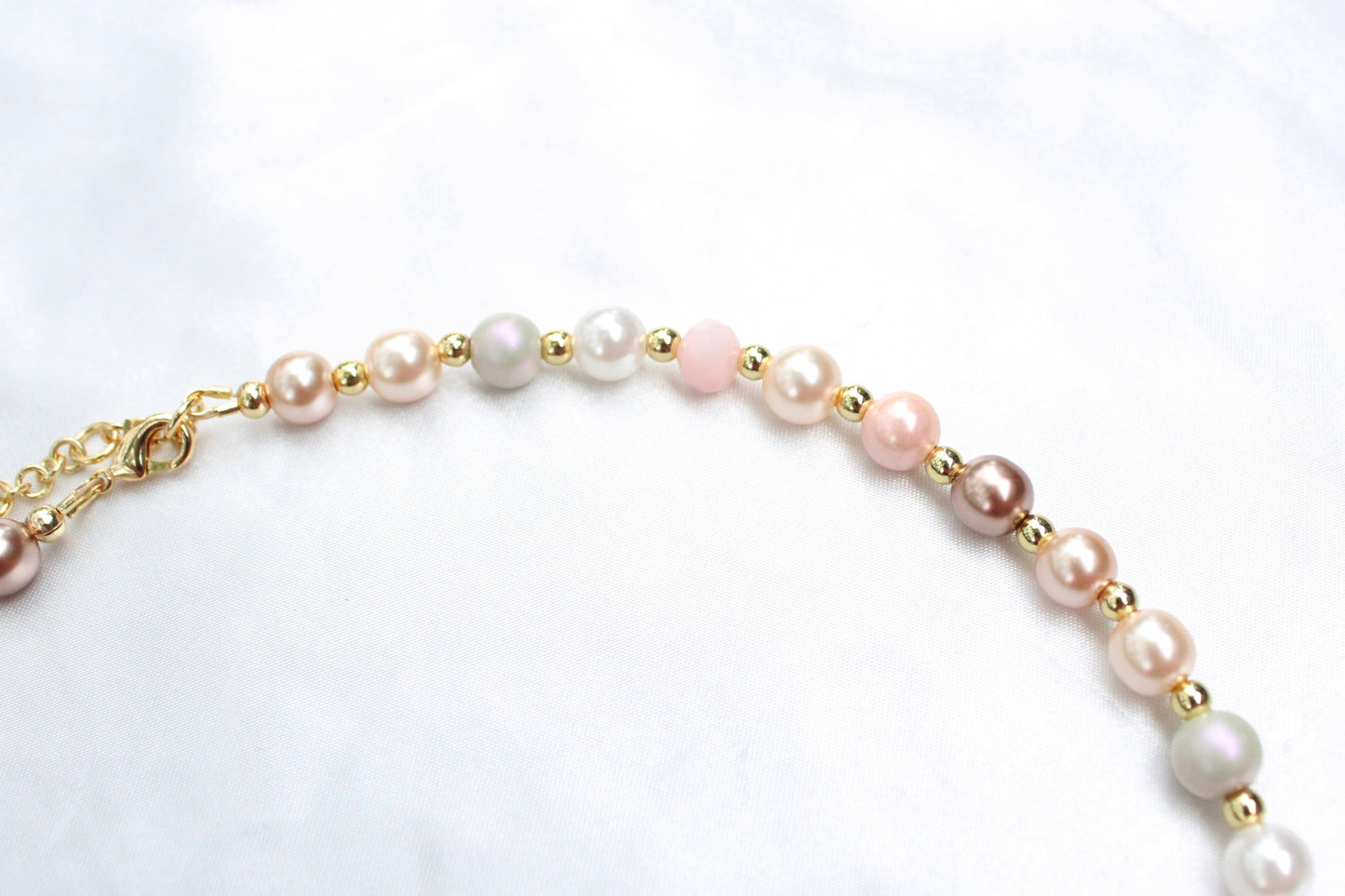 Pink Champagne Pearl Necklace