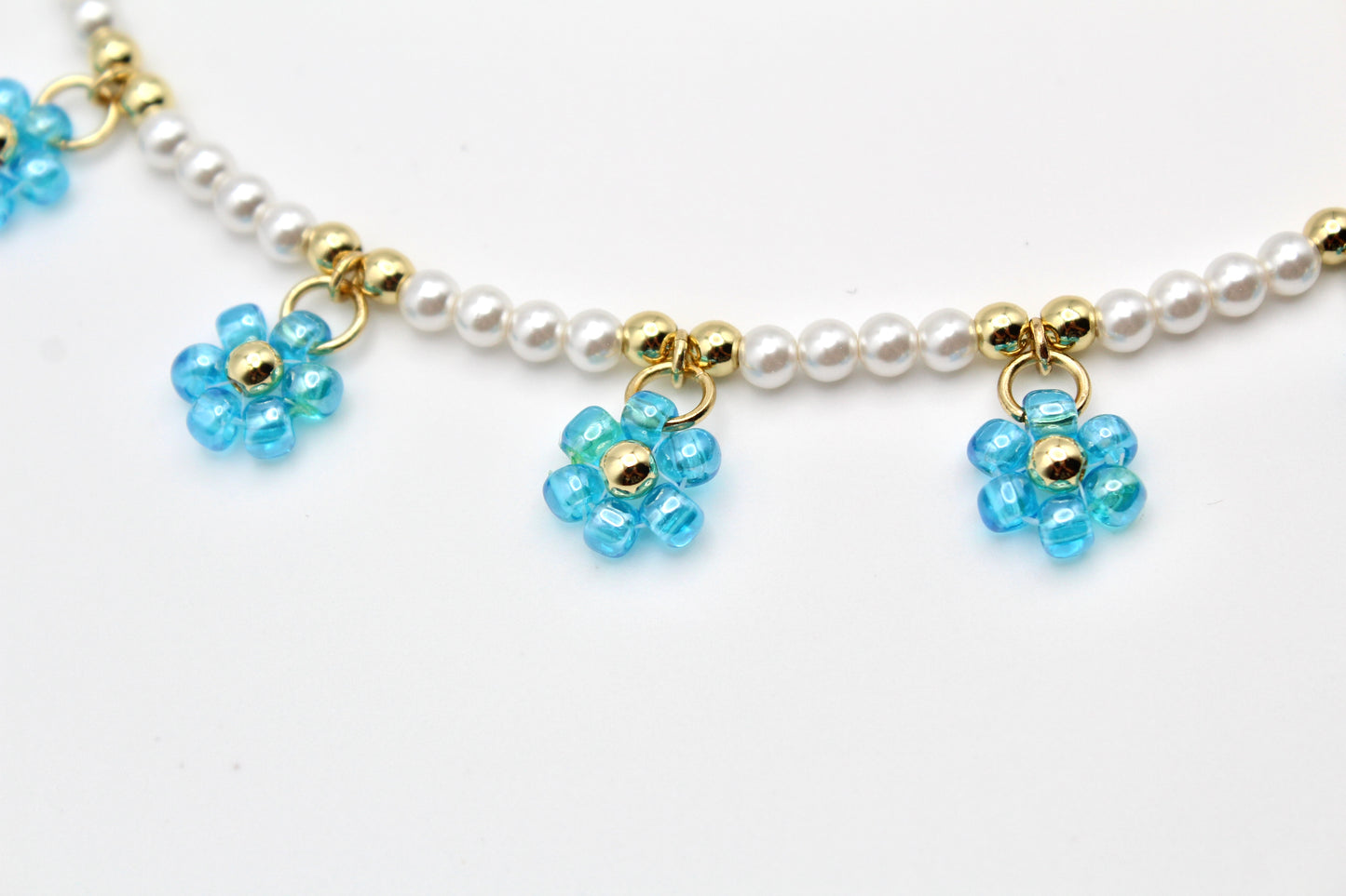 Springtime Necklace - in Aqua