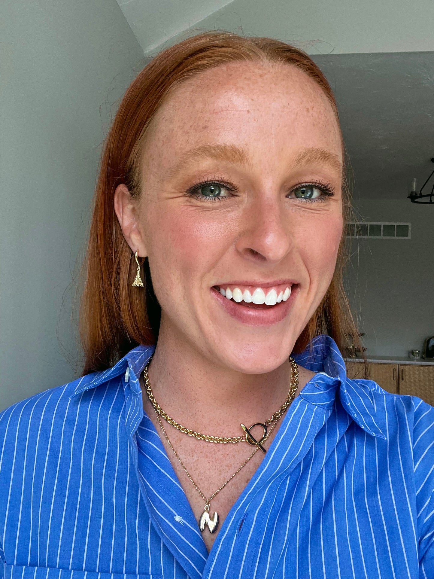 Bubble Letter Charm Necklace