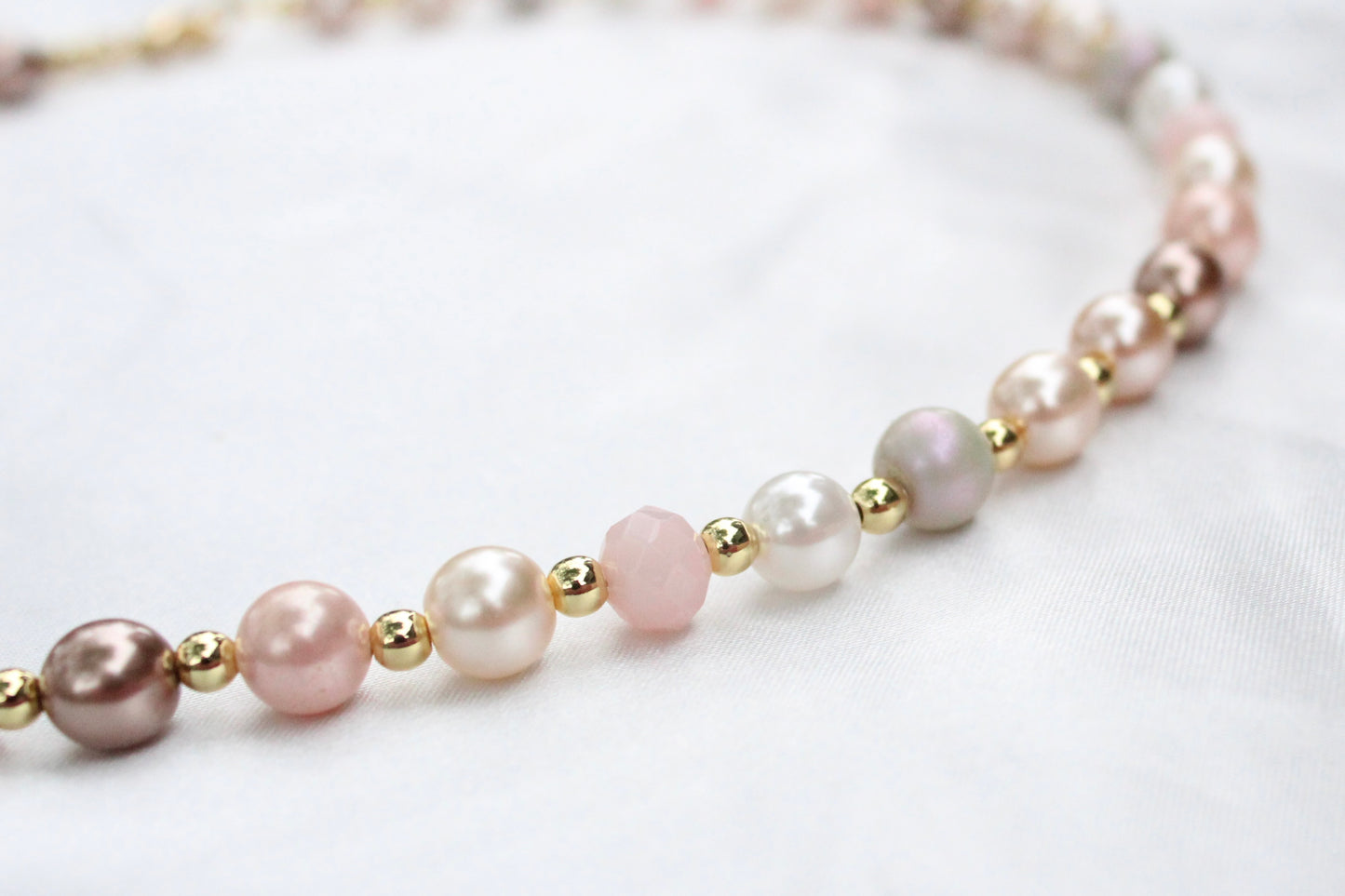Pink Champagne Pearl Necklace