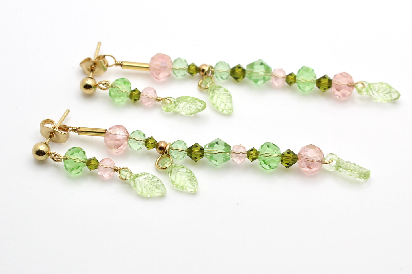 🌿 Beaded Plant Earrings - #6 gold