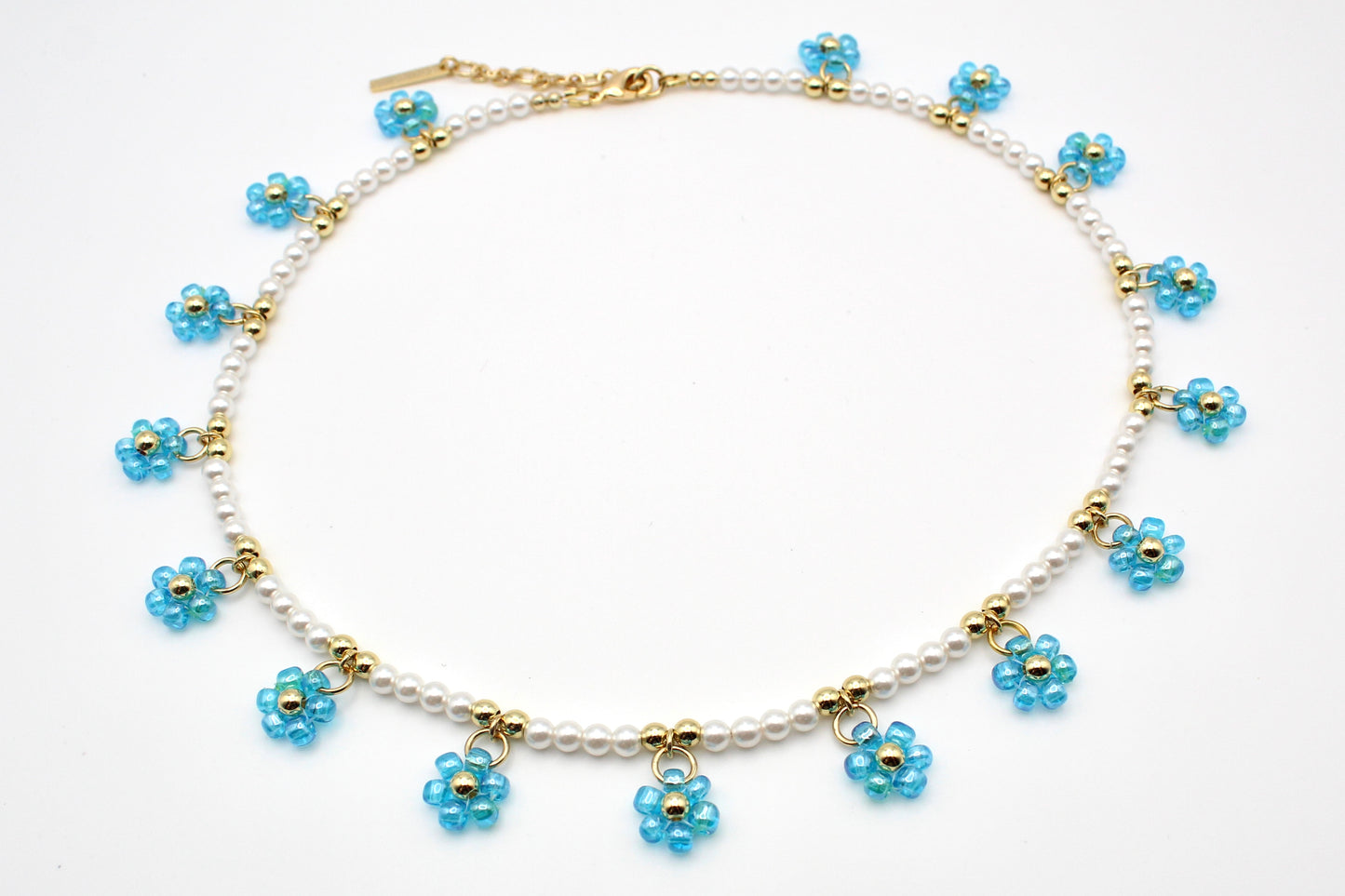 Springtime Necklace - in Aqua