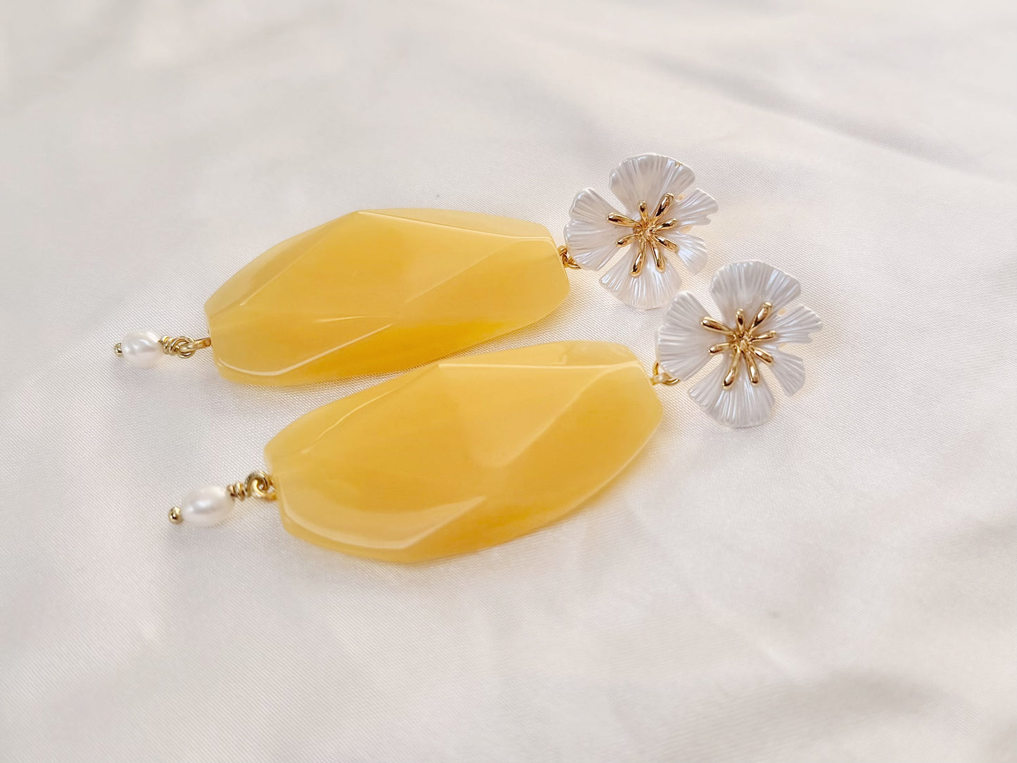 Thrifted Floral Statement Earrings