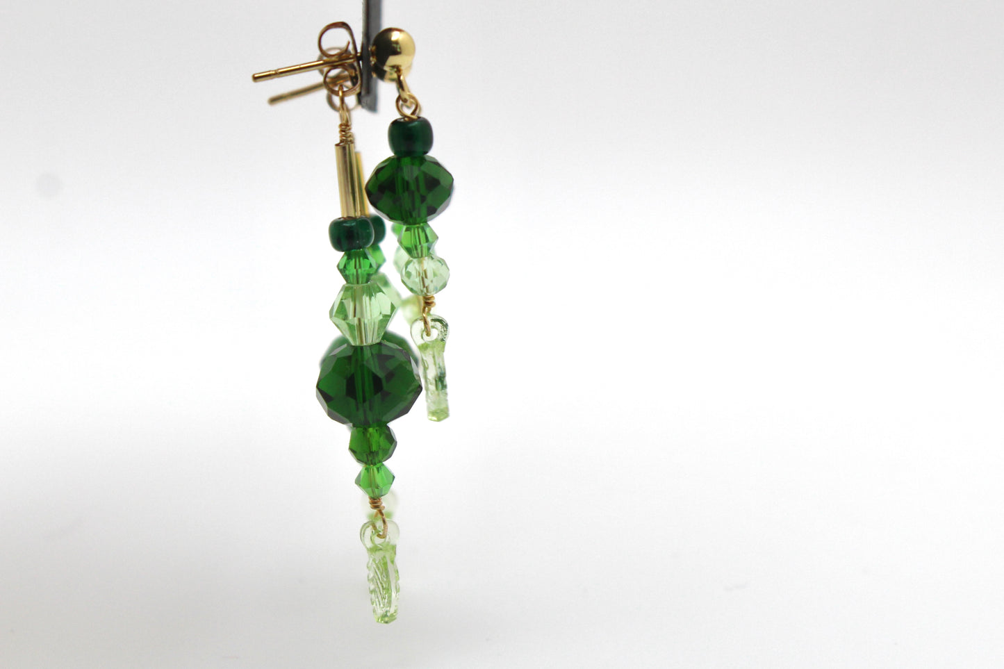 🌿 Beaded Plant Earrings - #3 gold
