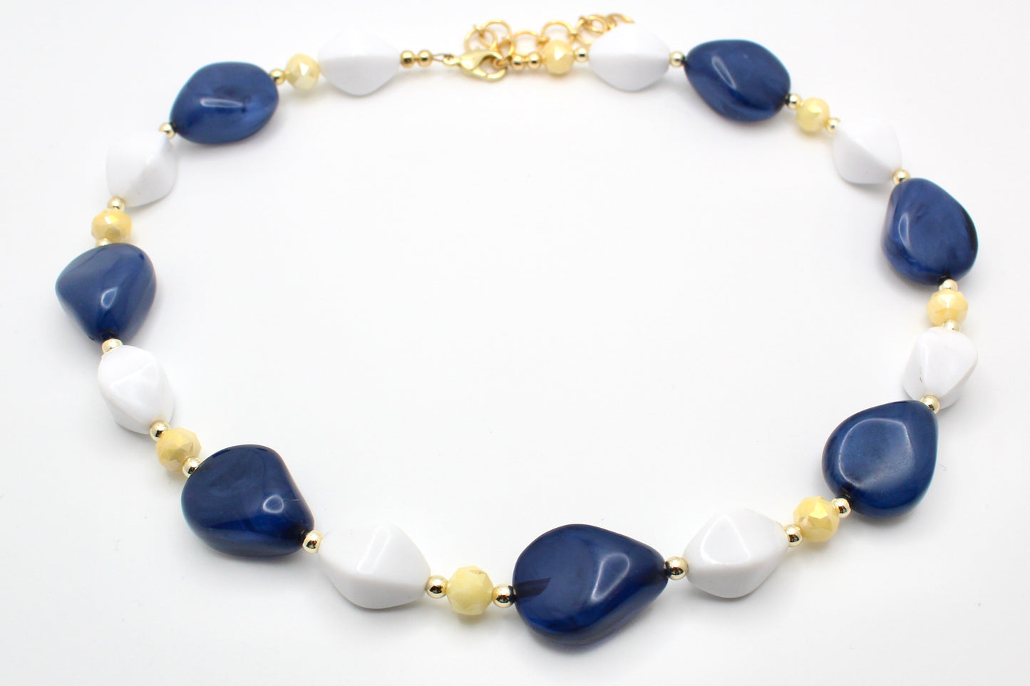 Blue Ribbon Necklace