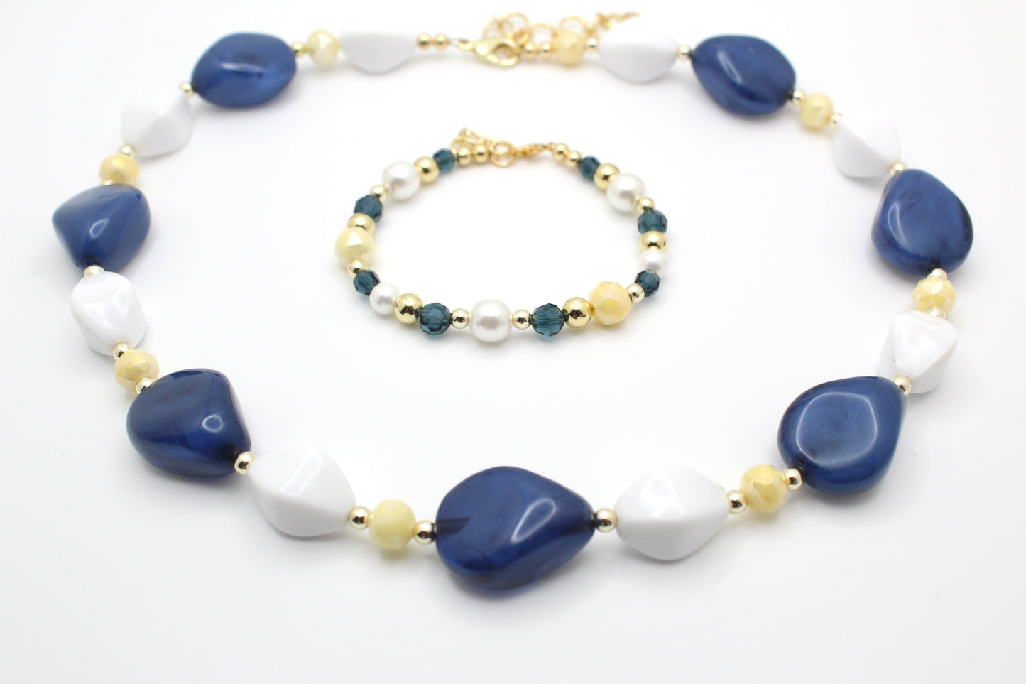 Blue Ribbon Necklace