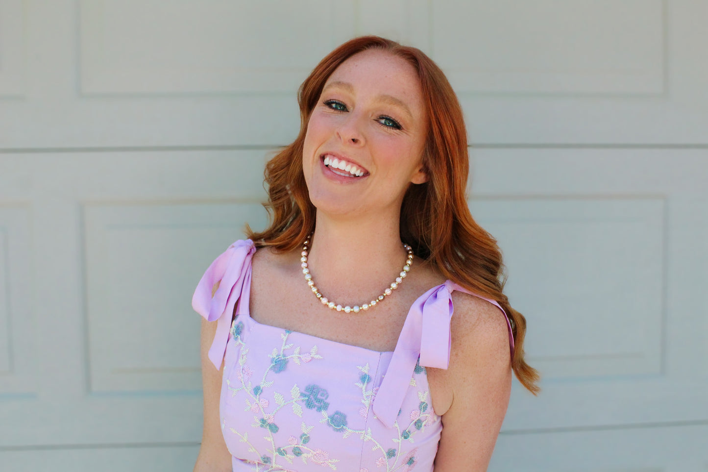 Pink Champagne Pearl Necklace