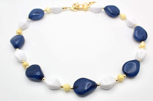 Blue Ribbon Necklace