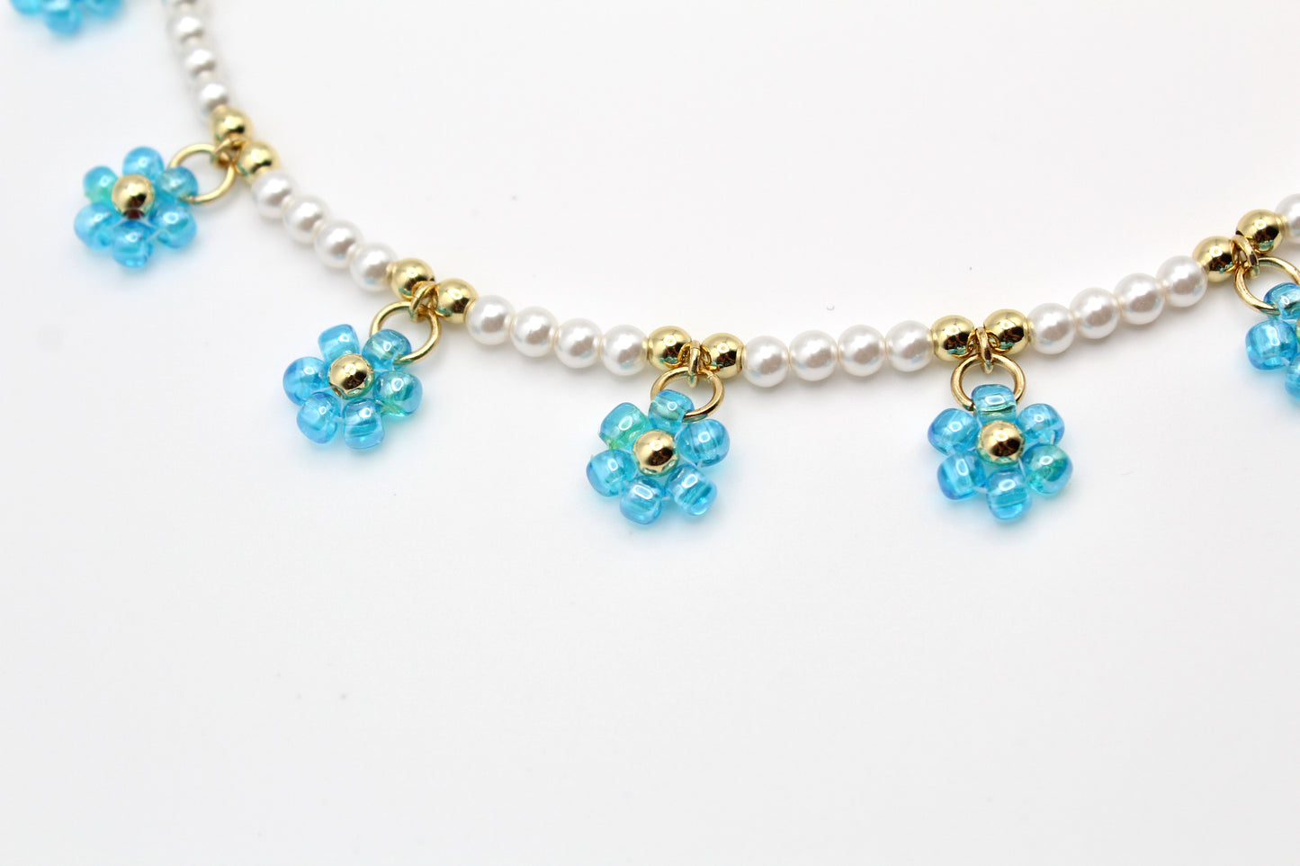 Springtime Necklace - in Aqua