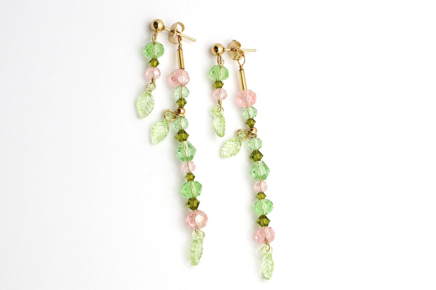 🌿 Beaded Plant Earrings - #6 gold