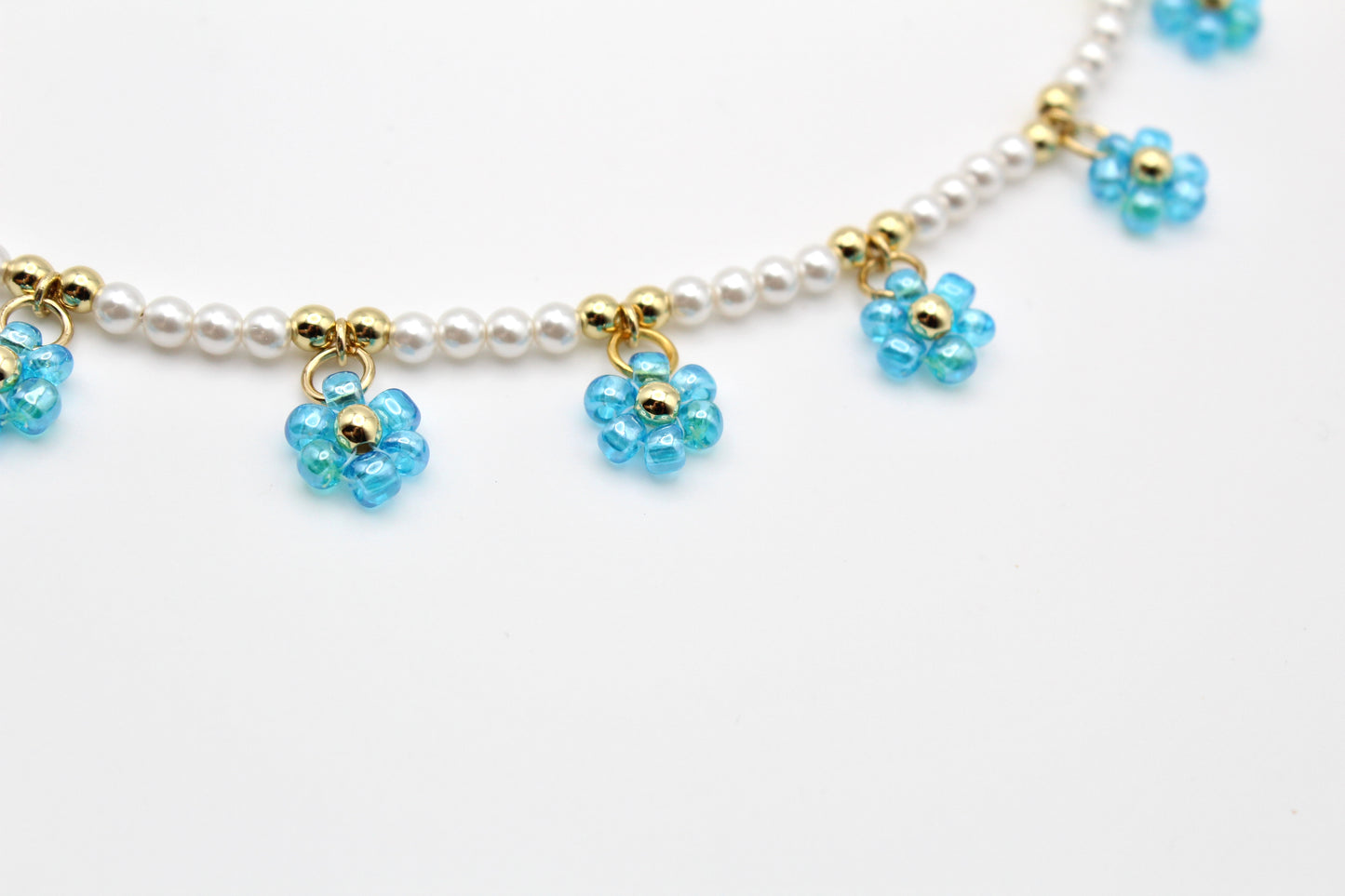 Springtime Necklace - in Aqua