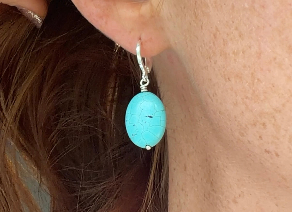 Turquoise Stone Earrings