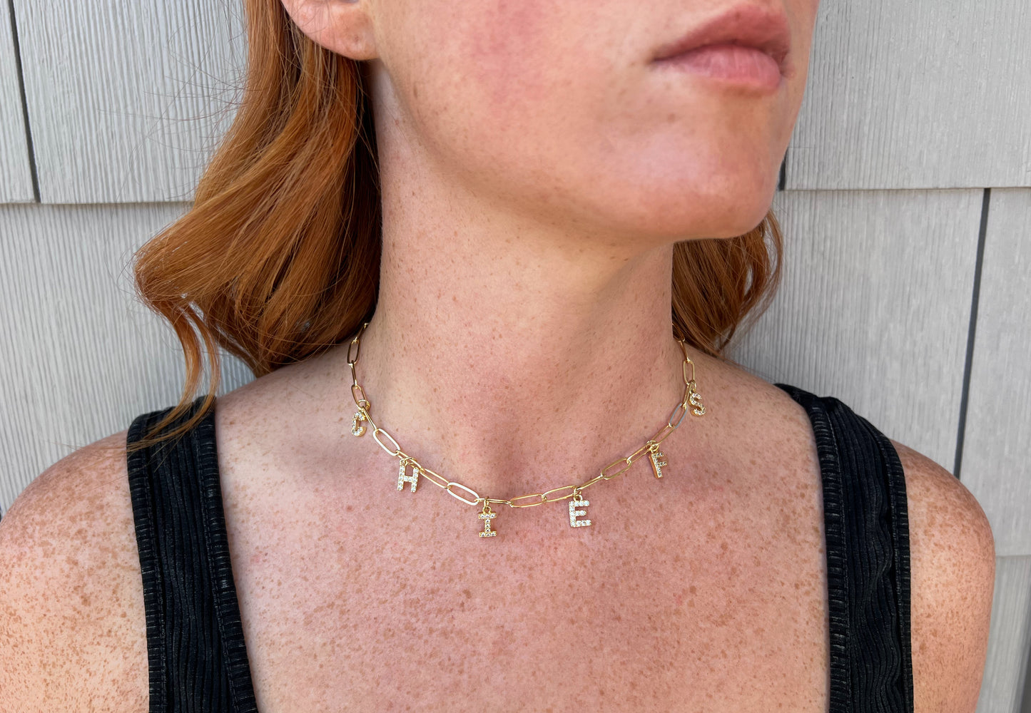 CHIEFS paperclip charm necklaces