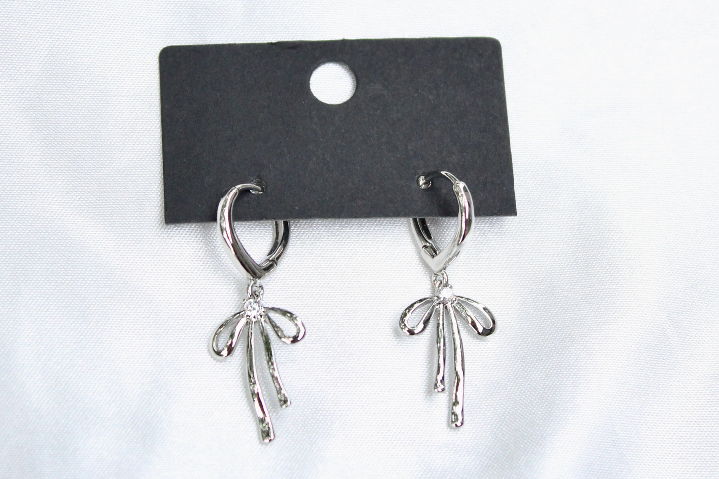 Dainty Waterfall Bow Hoops
