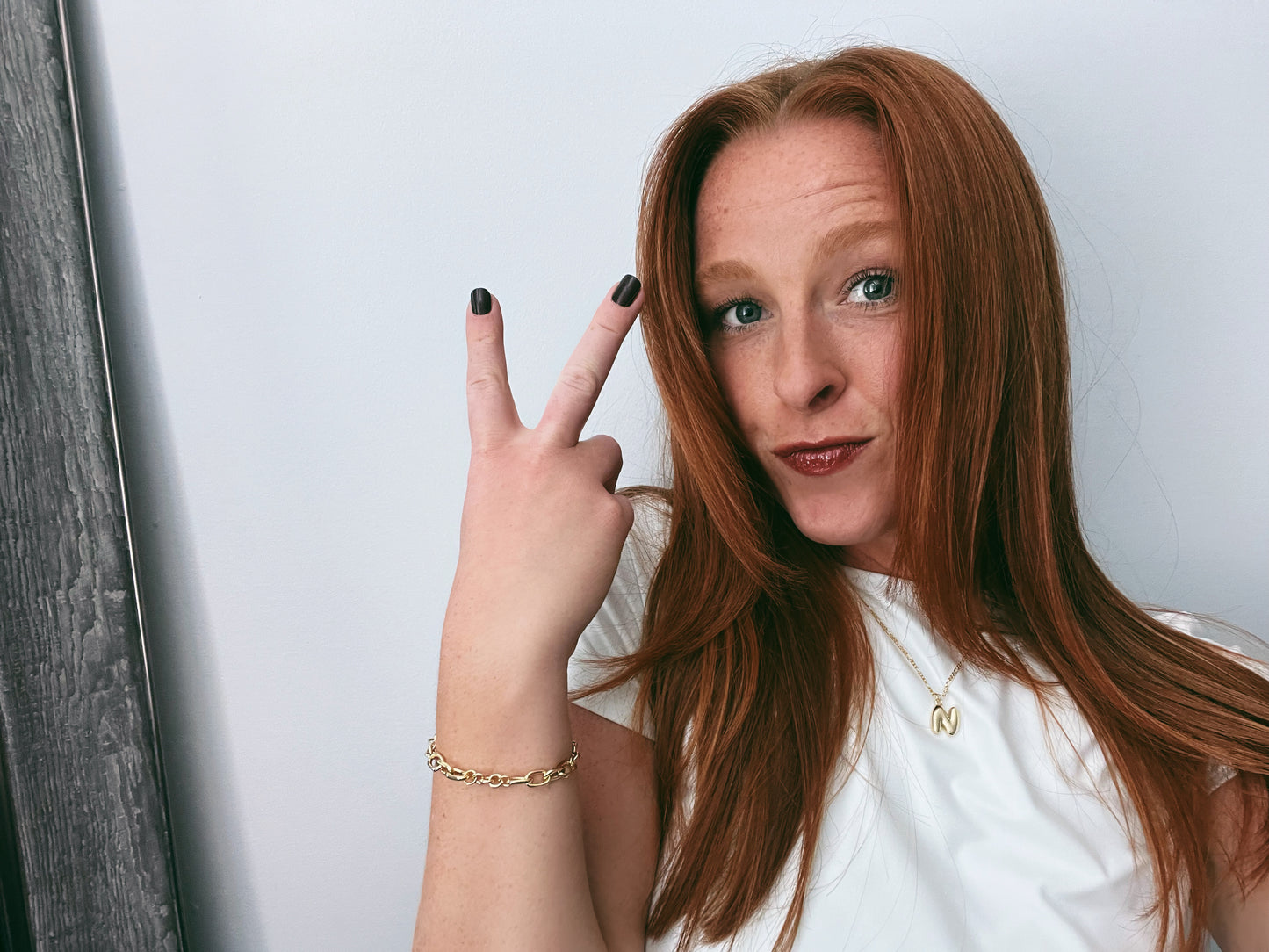 Bubble Letter Charm Necklace